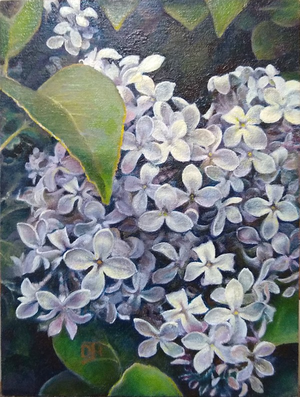 Floral oil painting image